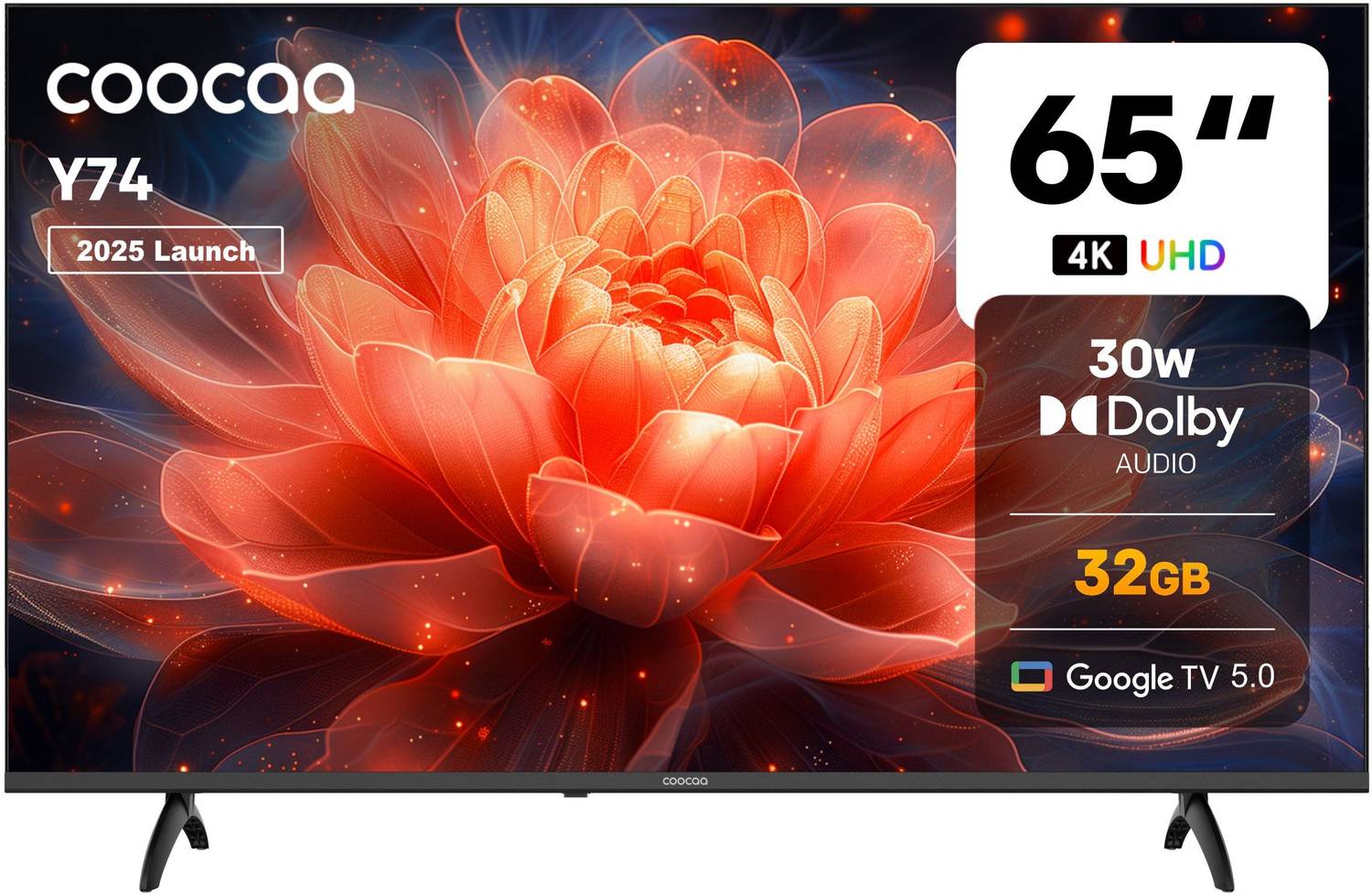 Coocaa Y74 164 cm (65 inch) Ultra HD (4K) LED Smart Google TV wit