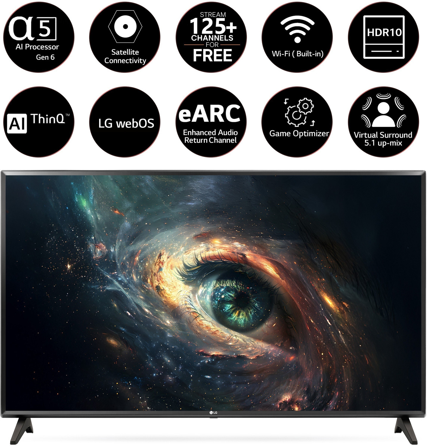 Image of LG LR600 80 cm (32 inch) HD Ready LED Smart WebOS TV with Alpha5 Gen 6 AI Processor 125+ Free LG Channels AI Functions AI Sound (Virtual Surround 5.1 Up-mix) HDR 10 Magic Remote Compatible 60Hz Refresh Rate FTA Satellite Connectivity Wi-Fi Built-In