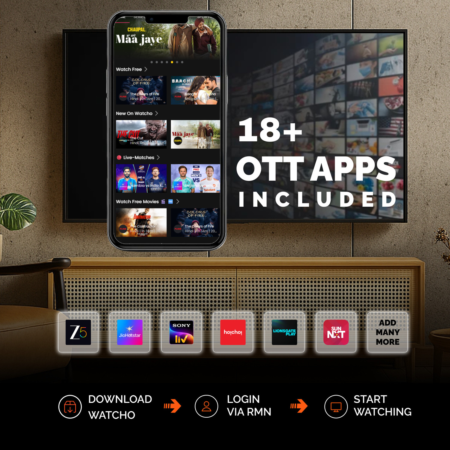 Image of VZY by DishTV 109 cm (43 inch) QLED Ultra HD (4K) Smart Google TV 2025 Edition with Entertainment Hub By dishtv | 12 Months Royale Sports Kids / Family HD Pack ( Cricket Combo With Sports, Hindi Entertainment News & Kids Channels ) 1 Year Subscription of Watcho South /Max (20 Premium OTT Apps at No Extra Cost) | Dolby Vision-Atmos | HDR10 | Voice Remote | Chromecast | In-built Set Top Box |24W Sound