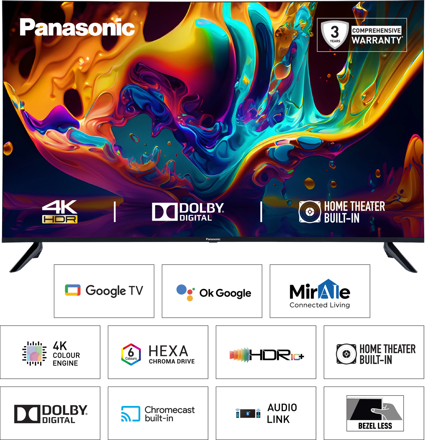 Image of Panasonic 108 cm (43 inch) Ultra HD (4K) LED Smart Android Based TV