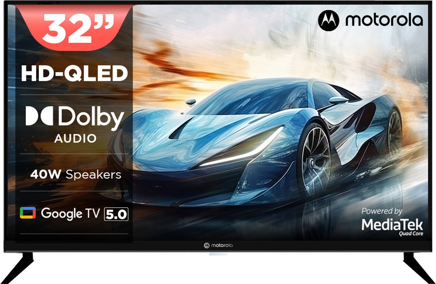 MOTOROLA 80 cm (32 inch) QLED HD Ready Smart Google TV 2026 Editi