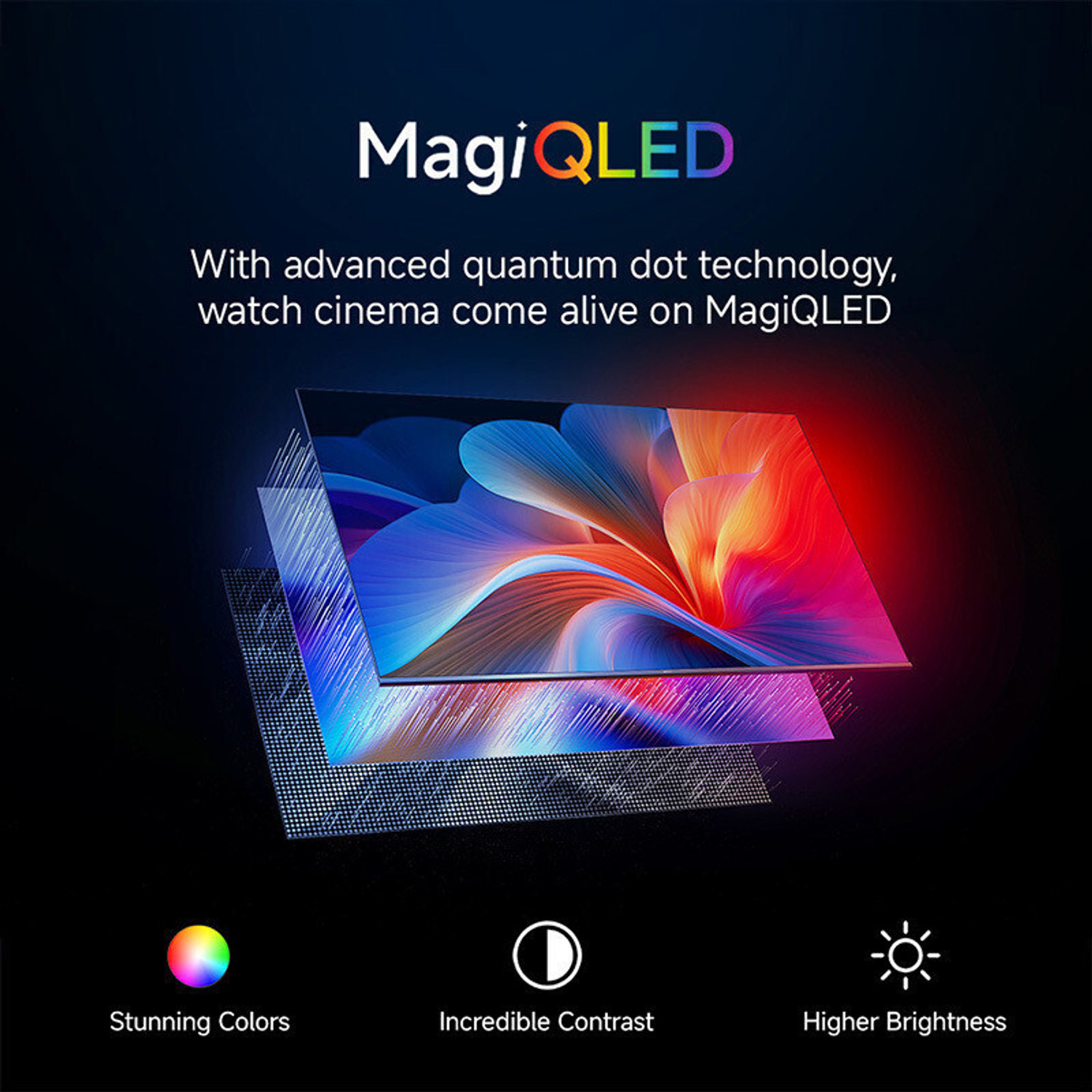 Image of XIAOMI X Pro CineMagiQLED 108 cm (43 inch) QLED Ultra HD (4K) Smart Google TV with Dolby Vision | HDR 10+ | 32 GB Storage | 30W Dolby Audio | Xiaomi Sound | Film-maker Mode| Mi TV