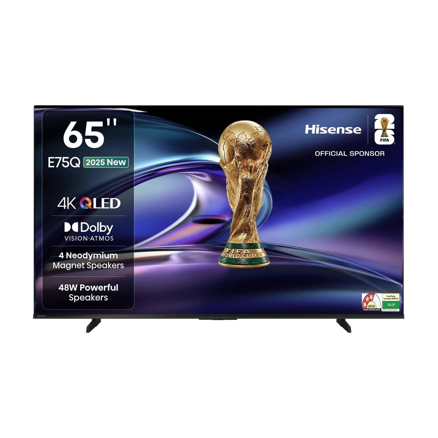 Hisense 65E75Q 164 cm (65 inch) QLED Ultra HD (4K) Smart VIDAA TV with 48W Powerful Speakers , Dolby Vision-Atmos , Cricket Mode , Game Mode Plus , Hands-Free Voice Control , VIDAA OS