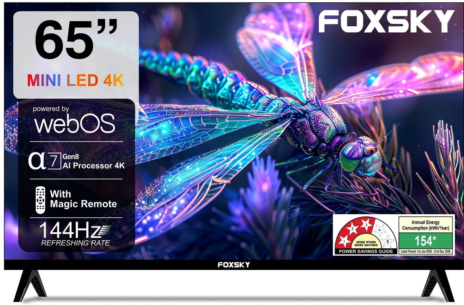 Foxsky 165.1 cm (65 inch) Ultra HD (4K) Mini LED Smart WebOS TV 2