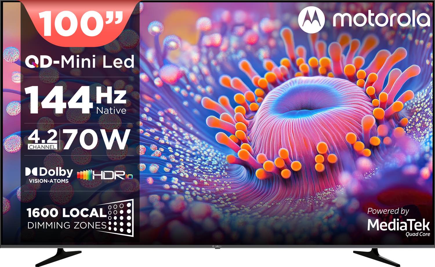 MOTOROLA 254 cm (100 inch) Ultra HD (4K) Mini LED Smart Google TV