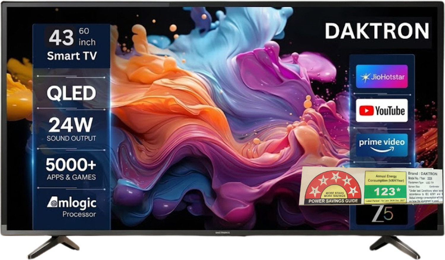 Image of DAKTRON 43 INCH Smart TV 108 cm (43 inch) Full HD LED Smart WebOS TV 2025 Edition with TV Remote