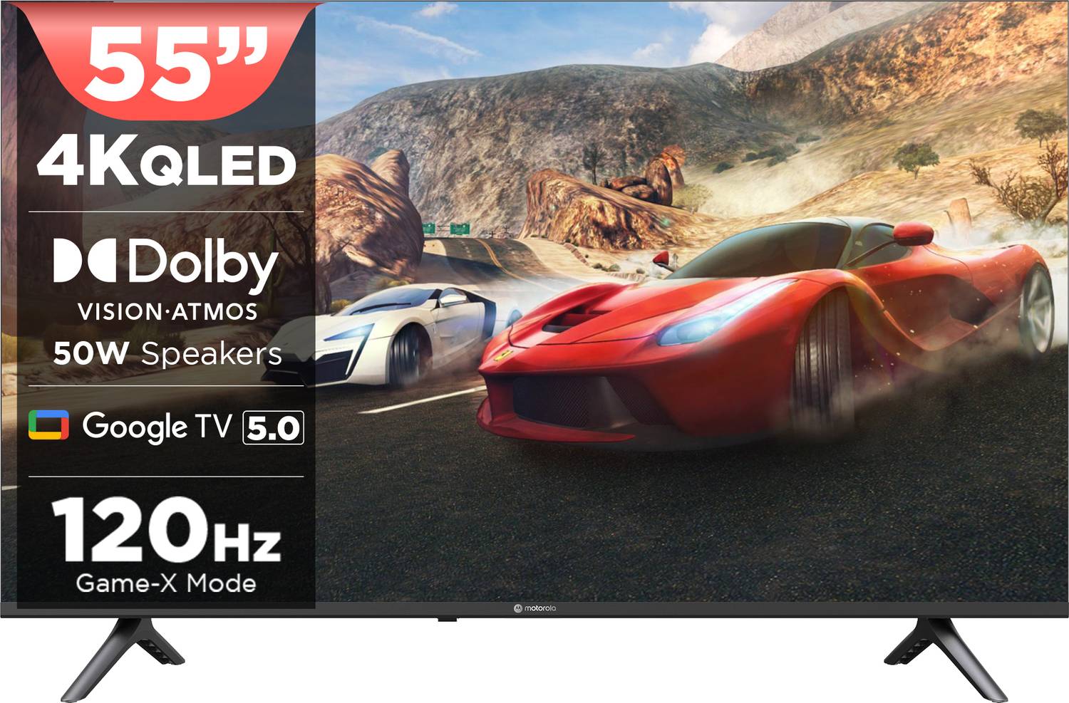 MOTOROLA 139.7 cm (55 inch) QLED Ultra HD (4K) Smart Google TV 20
