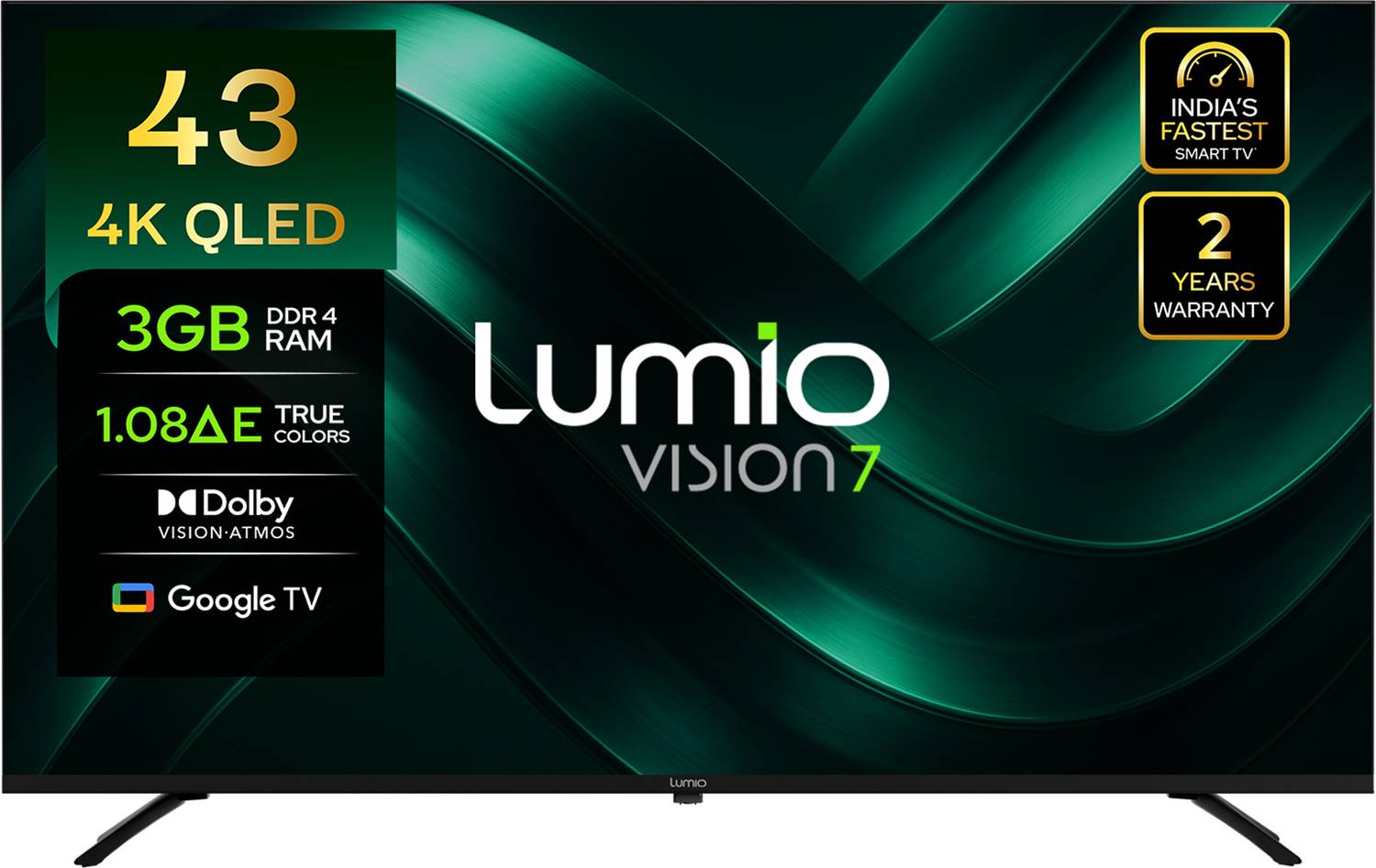Lumio Vision 7 109 cm (43 inch) QLED Ultra HD (4K) Smart Google T