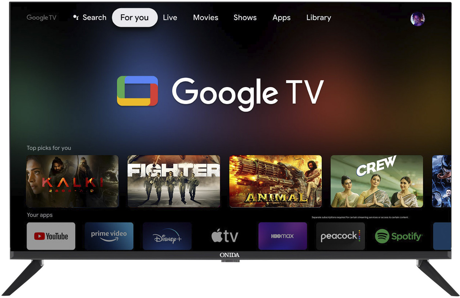 Image of ONIDA 80 cm (32 inch) HD Ready LED Smart Google TV