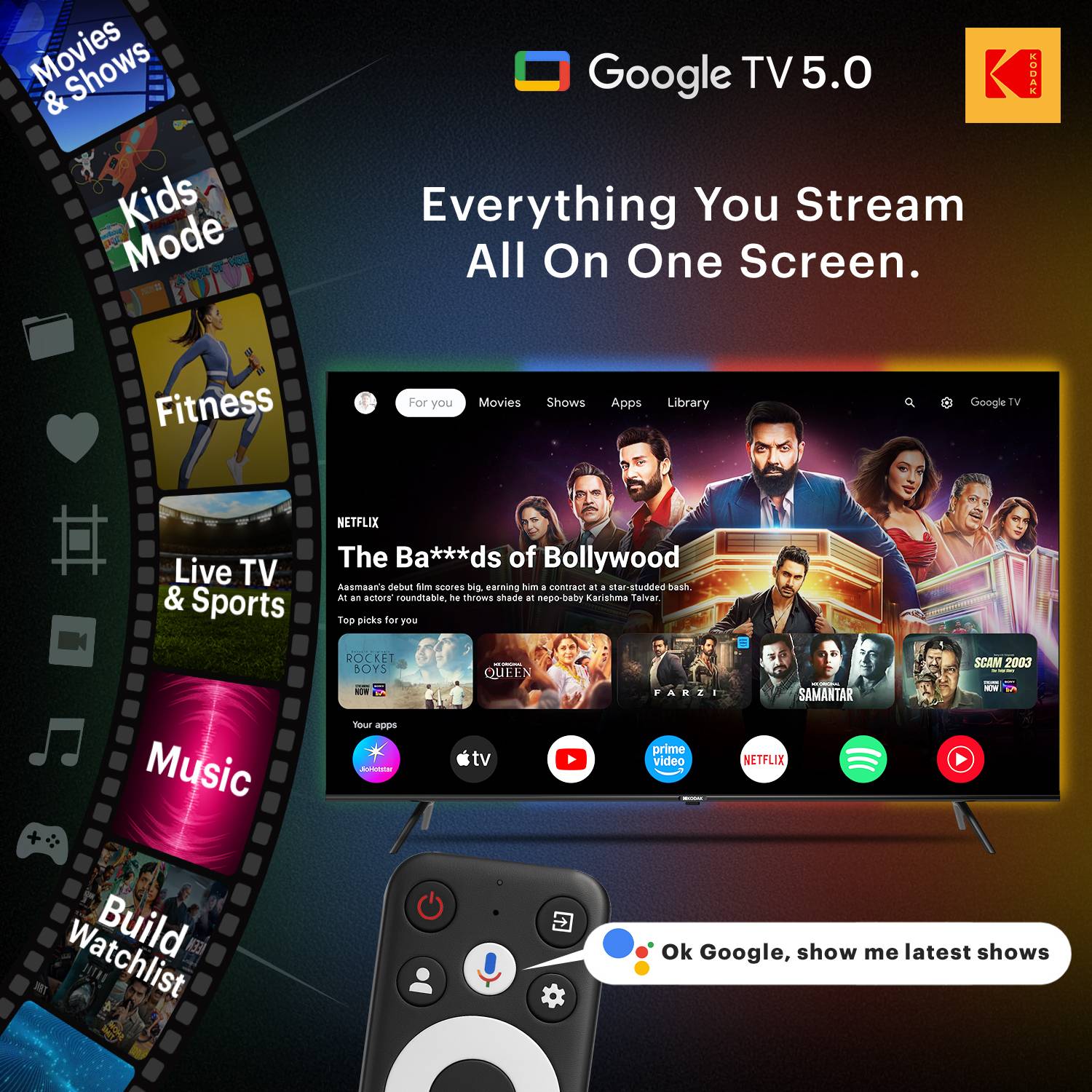 KODAK MotionX 65 inch 4K QLED Smart TV - Image 5