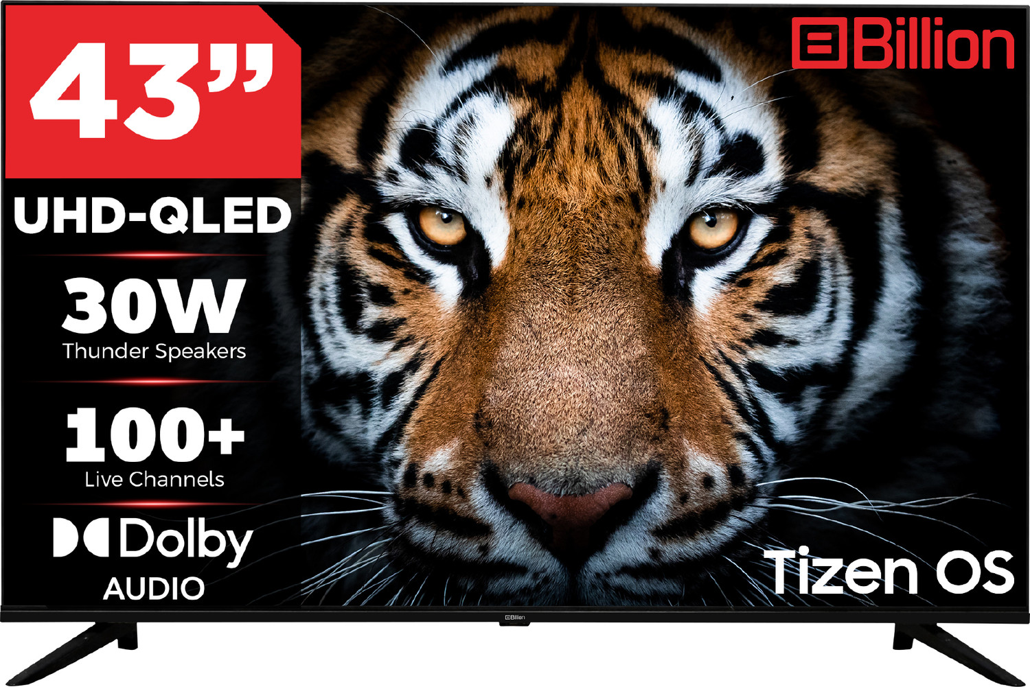 Image of Billion 109 cm (43 inch) QLED Ultra HD (4K) Smart Tizen TV 2026 Edition