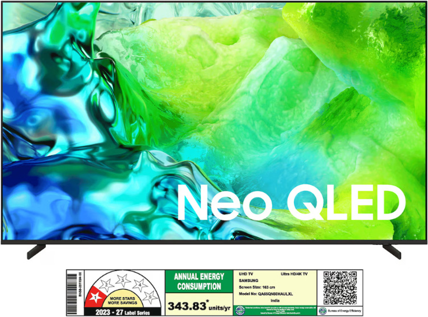 Image of Samsung QN80H 163 cm (65 inch) Ultra HD (4K) Neo QLED Smart Tizen TV 2026 Edition with Samsung Vision AI Smart TV (2026)