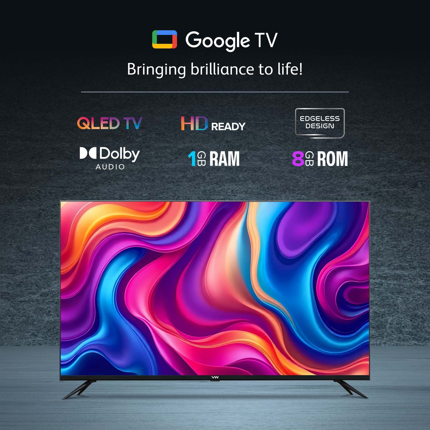 Image of VW 80 cm (32 inch) QLED HD Ready Smart Google TV