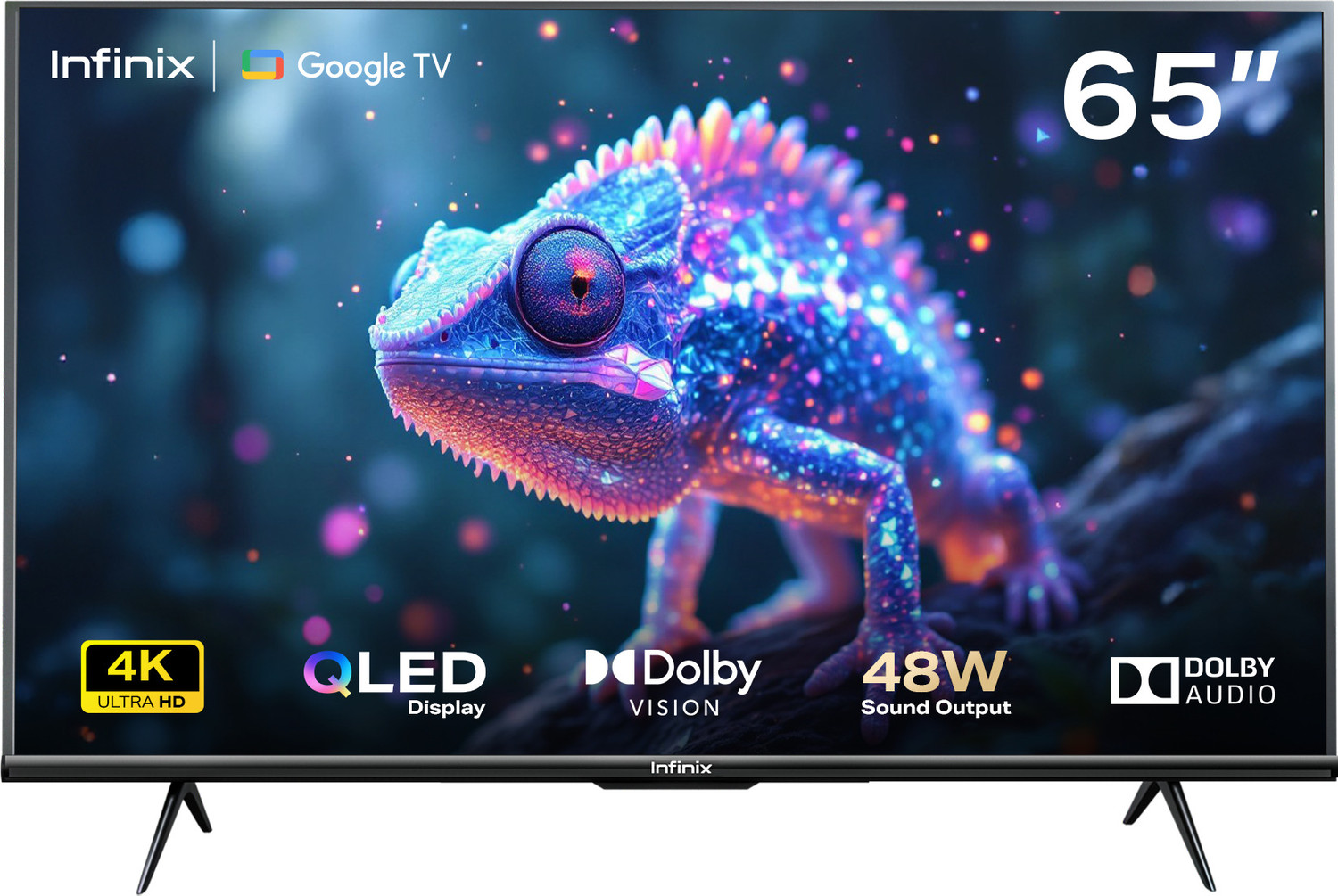 Image of Infinix 65GU2Q 165 cm (65 inch) QLED Ultra HD (4K) Smart Google TV with Netflix|Youtube|Prime Video|Zee5|SonyLIV|MX Player
