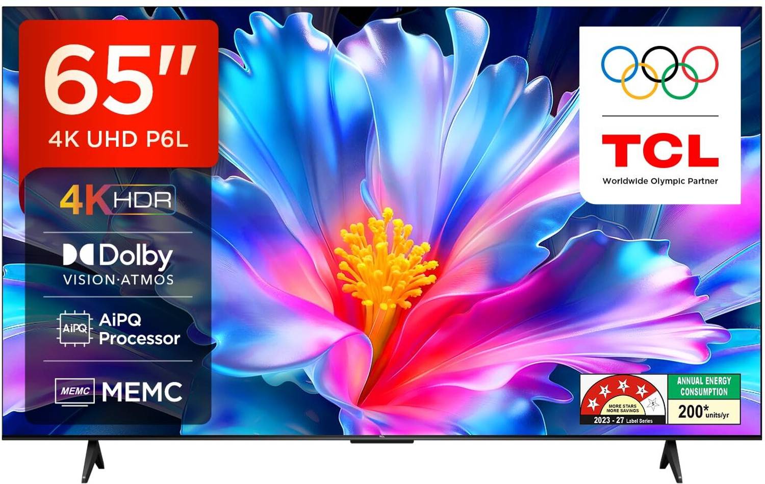 TCL P6L 165 cm (65 inch) Ultra HD (4K) LED Smart Google TV with AiPQ Processor | Dolby Audio| 2026 Launch price history chart and lowest price