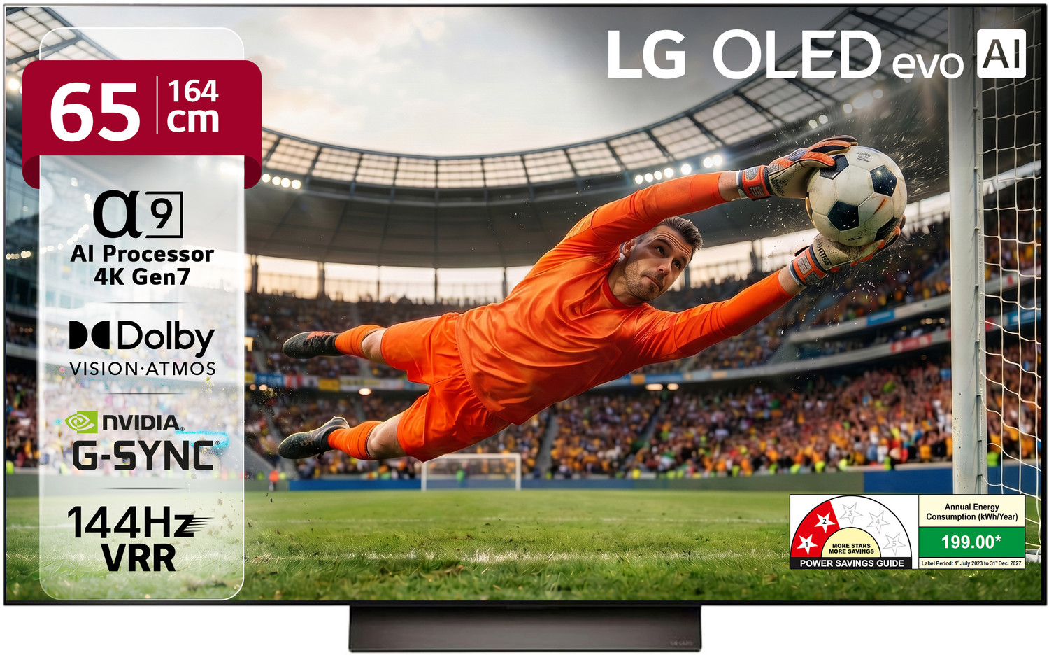Image of LG AI TV OLED evo C4 164 cm (65 inch) OLED Ultra HD (4K) Smart WebOS TV with Alpha 9 AI Processor 4K Gen7 | AI Picture Pro | Dolby Vision | AI Sound Pro (Virtual 9.1.2ch Up-mix) | Dolby Atmos | 144Hz VRR | 40W Sound Output | Magic Remote| Nvidia G-Sync & AMD Freesync Certified