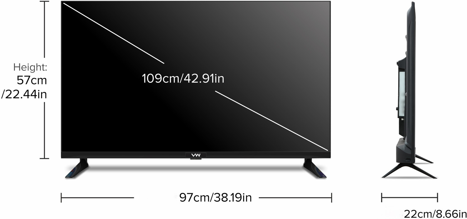 Image of VW 109 cm (43 inch) QLED Full HD Smart Android TV