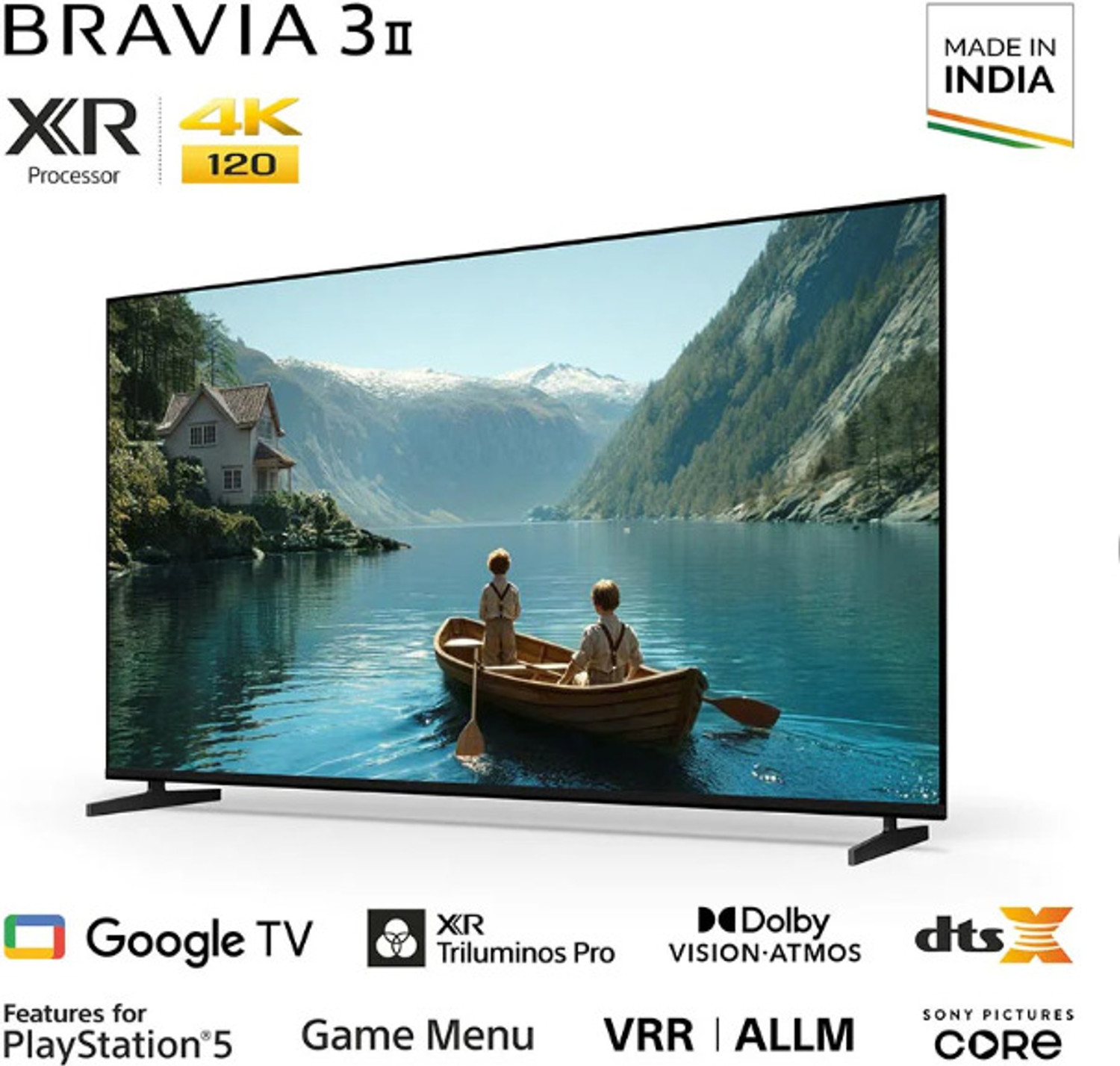 Image of SONY 164 cm (65 inch) Ultra HD (4K) LED Smart Google TV 2026 Edition with BRAVIA 3II Smart LED