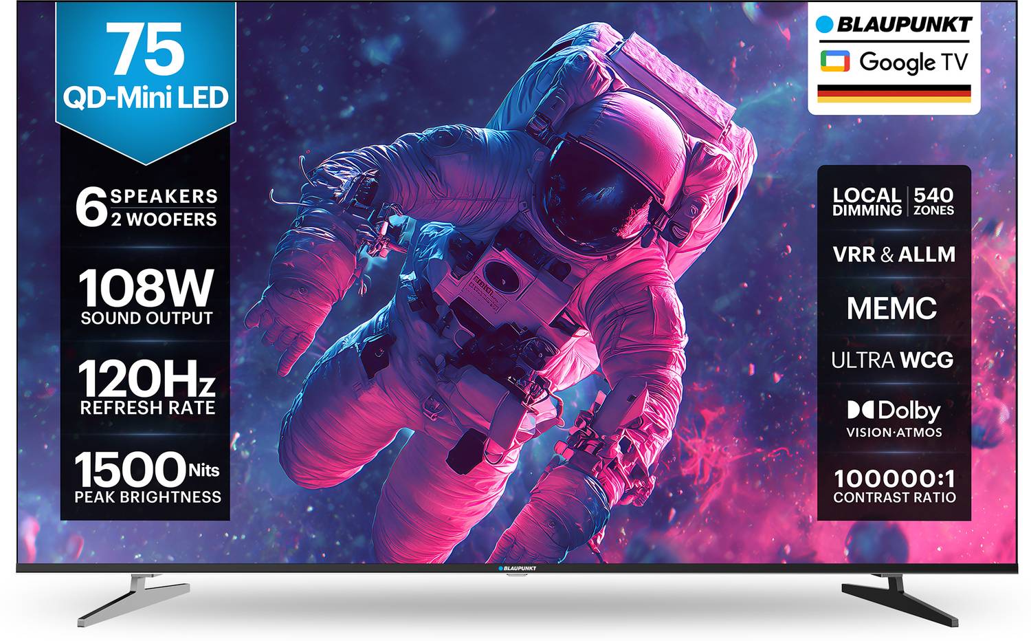 Milkyway Series 189 cm (75 inch) Ultra HD (4K) Mini LED Smart Goo