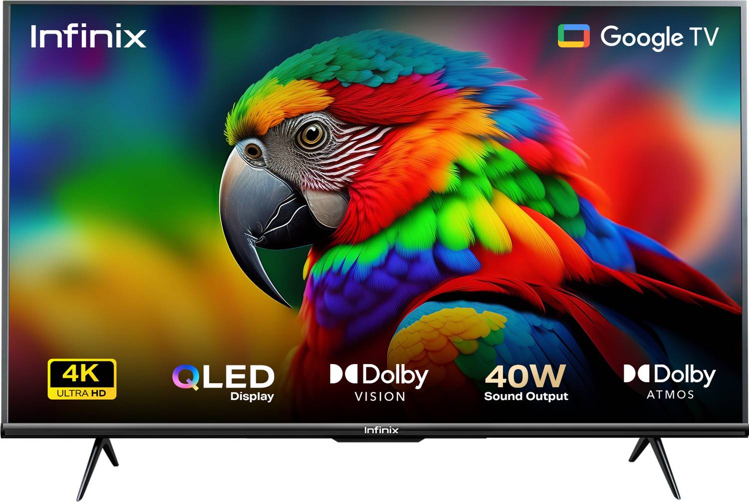 Infinix 140 cm (55 inch) QLED Ultra HD (4K) Smart Google TV (55GU