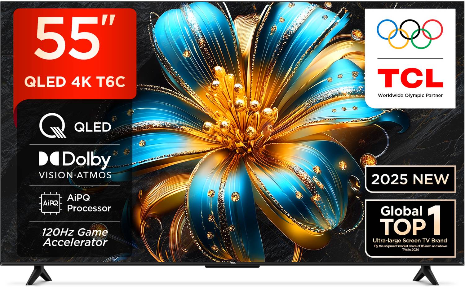 TCL 139 cm (55 inches) 4K UHD Smart QD-Mini LED Google TV 55Q6C