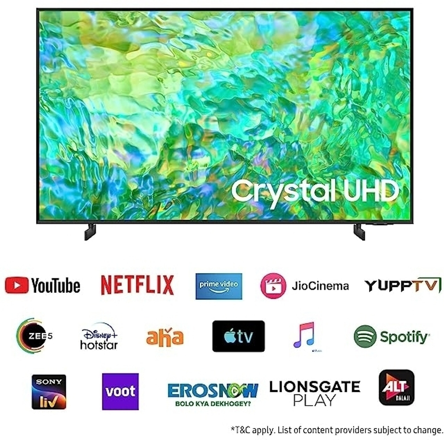 Image of Samsung 109 cm (43 inch) Ultra HD (4K) LED Smart Tizen TV with Dynamic Crystal Color, AirSlim Design, Crystal Processor, 4K Smart Hub