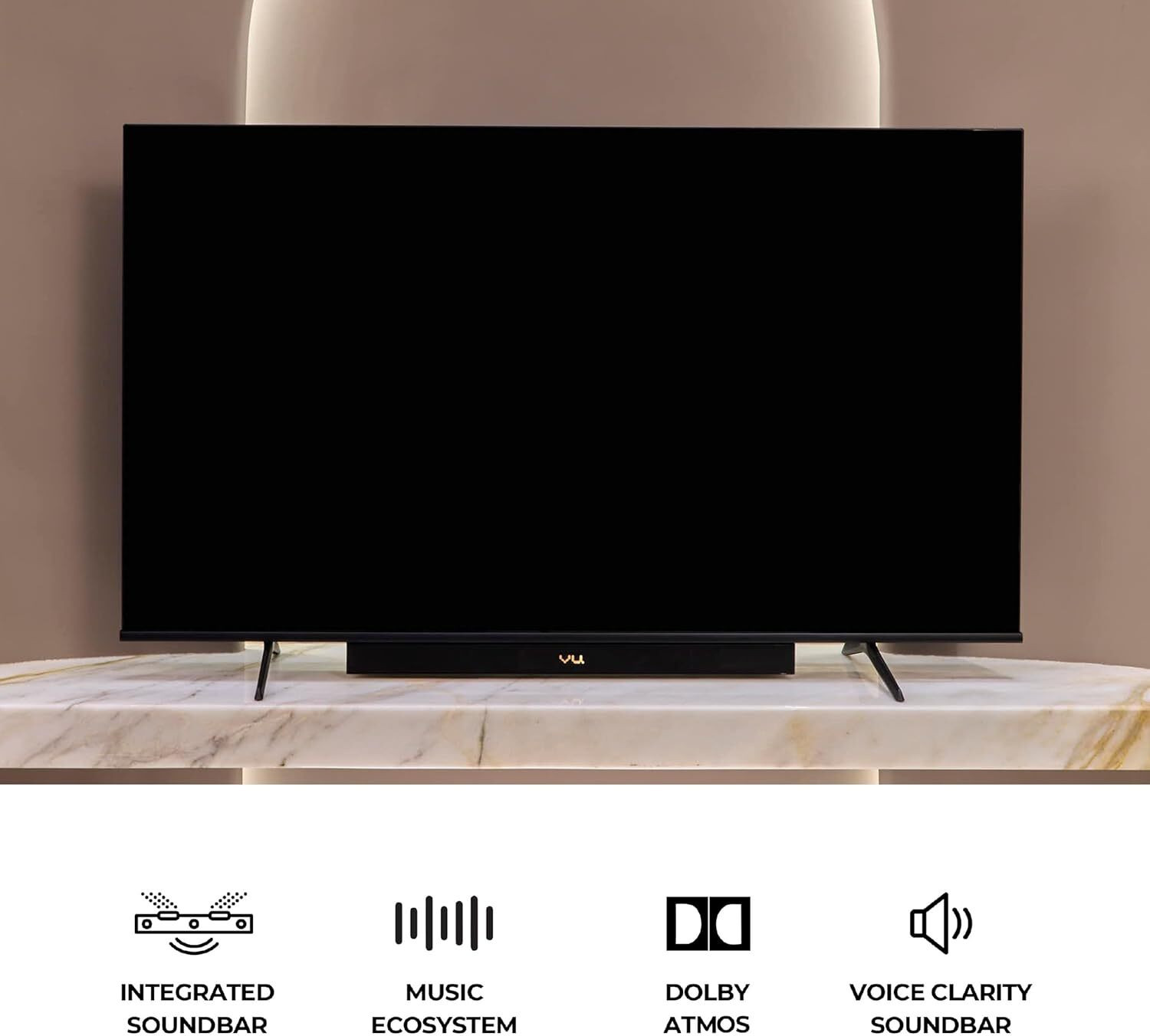 Image of Vu 108 cm (43 inch) QLED Ultra HD (4K) Smart Google TV 2025 Edition with WIFI Remote, Gaming Console, Headphone, Smartphone, Speaker, iPhone