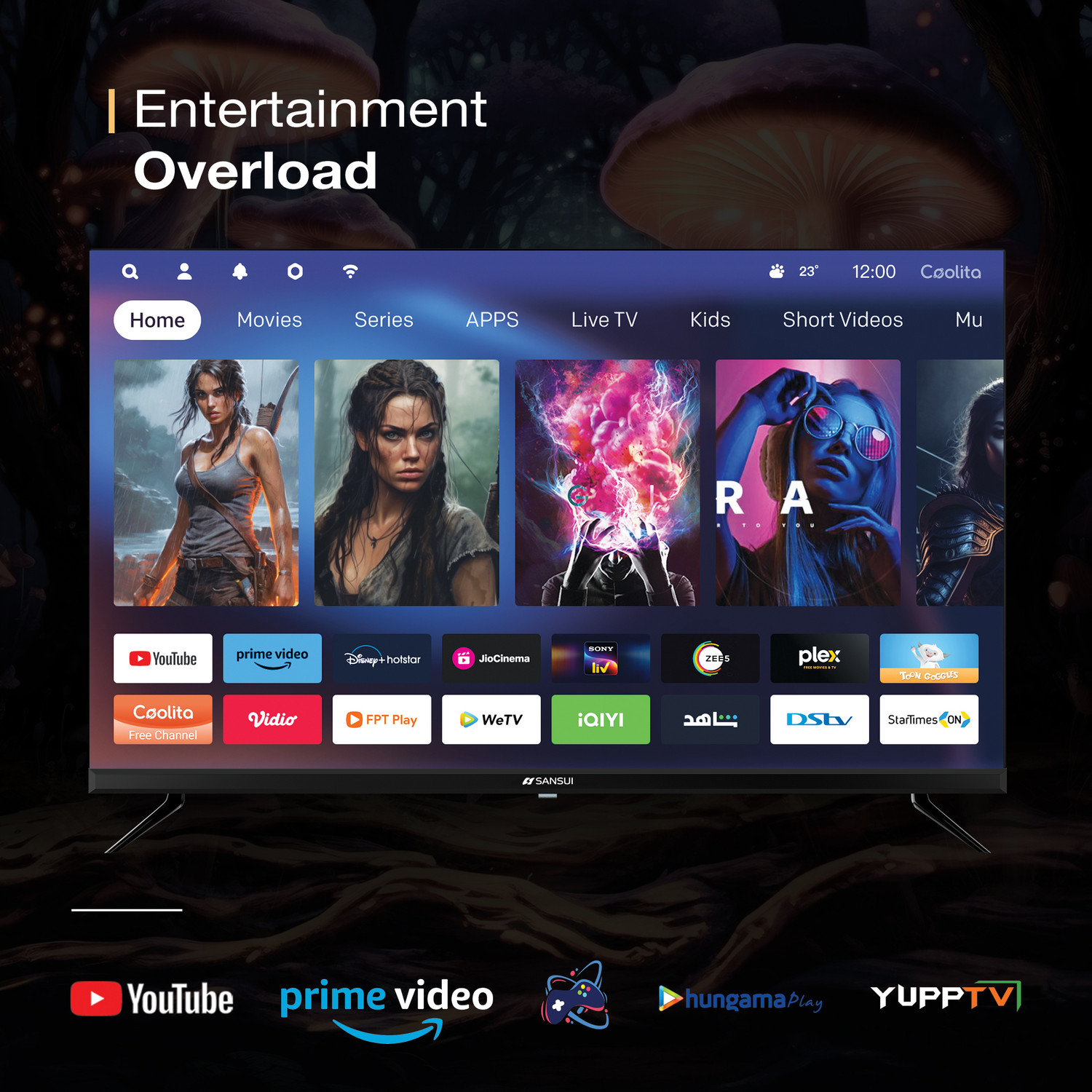 Image of Sansui 80 cm (32 inch) HD Ready LED Smart Coolita TV with Dolby Audio | Surround Sound | A+ Panel | 16.7 Million Colors | Wi-Fi Enabled | 60Hz Refresh Rate