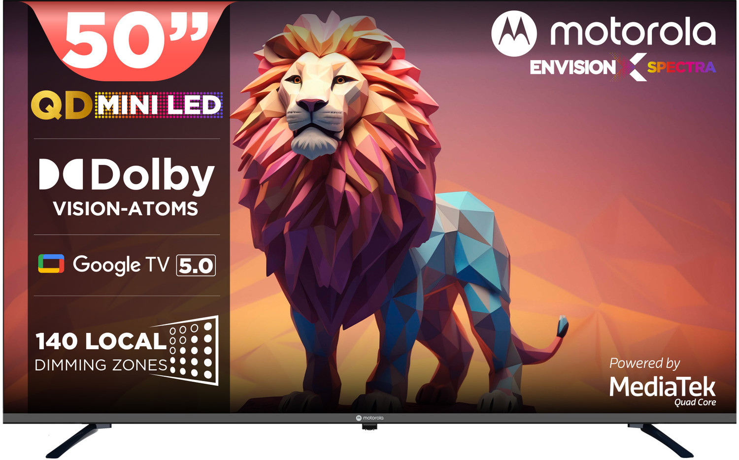 Image of MOTOROLA 127 cm (50 inch) Ultra HD (4K) Mini LED Smart Google TV with Edition with Dolby Vision & Dolby Atmos