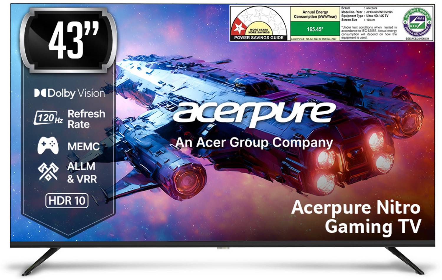 acerpure Nitro 43 inch 4K QLED Smart TV