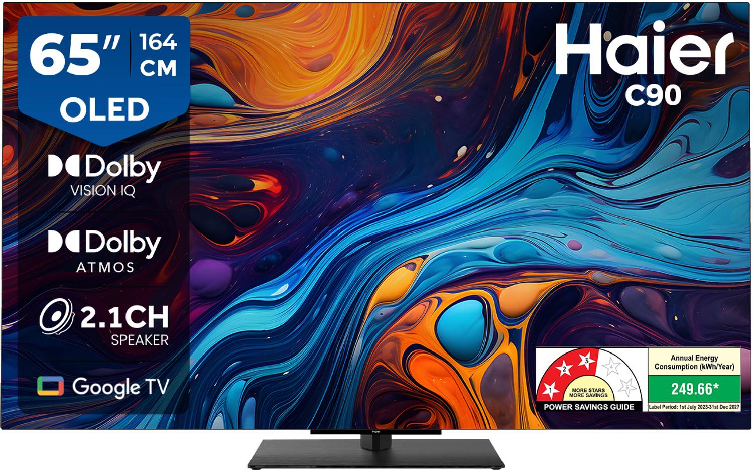 Haier C90 165 cm (65 inch) OLED Ultra HD (4K) Smart Google TV wit
