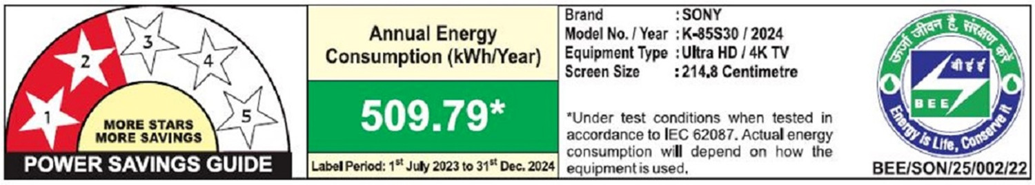 Image of SONY BRAVIA 3 214.8 cm (85 inch) Ultra HD (4K) LED Smart Google TV with Advanced AI Processor X1 HDR, Sony Picture Core, Dolby Vision Atmos