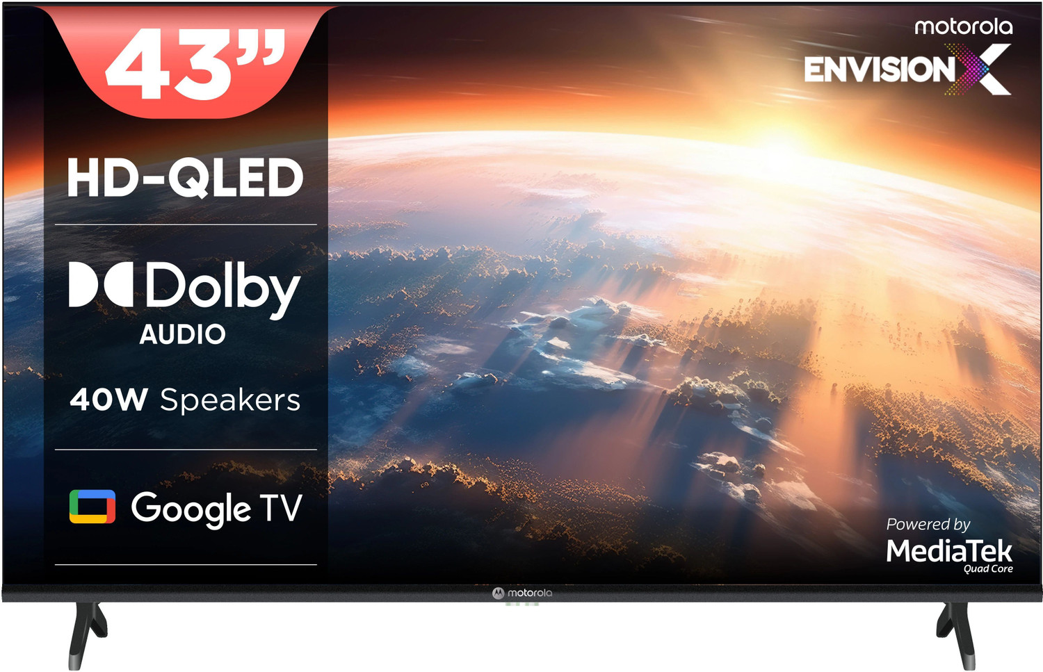 Image of MOTOROLA 109 cm (43 inch) QLED Full HD Smart Google TV with Dolby Audio & 40W Speaker