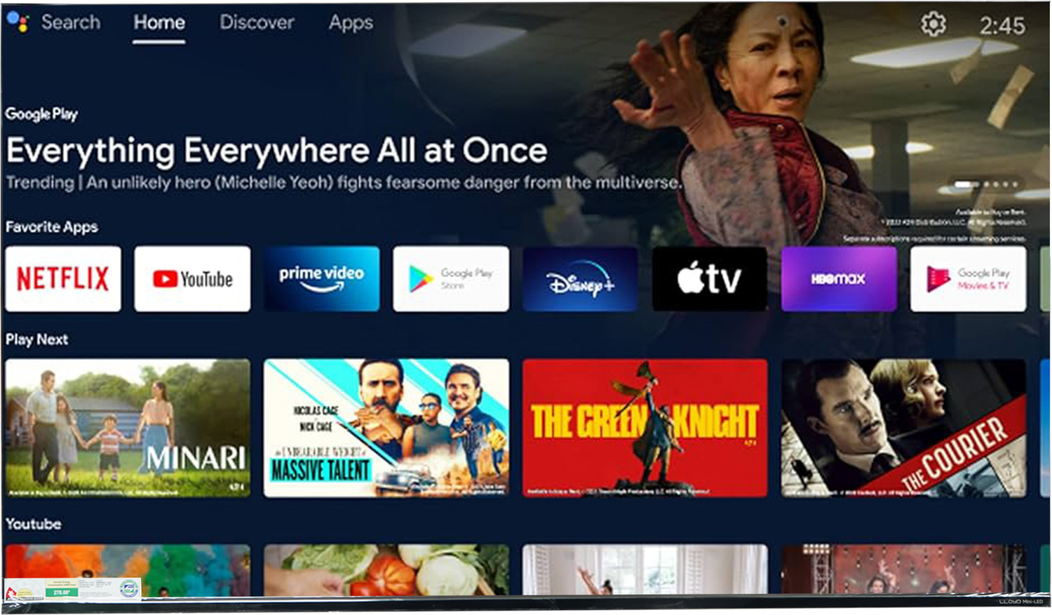 Image of Lloyd 140 cm (55 inch) Ultra HD (4K) Mini LED Smart Google TV with maximum brightness of 1000 nits