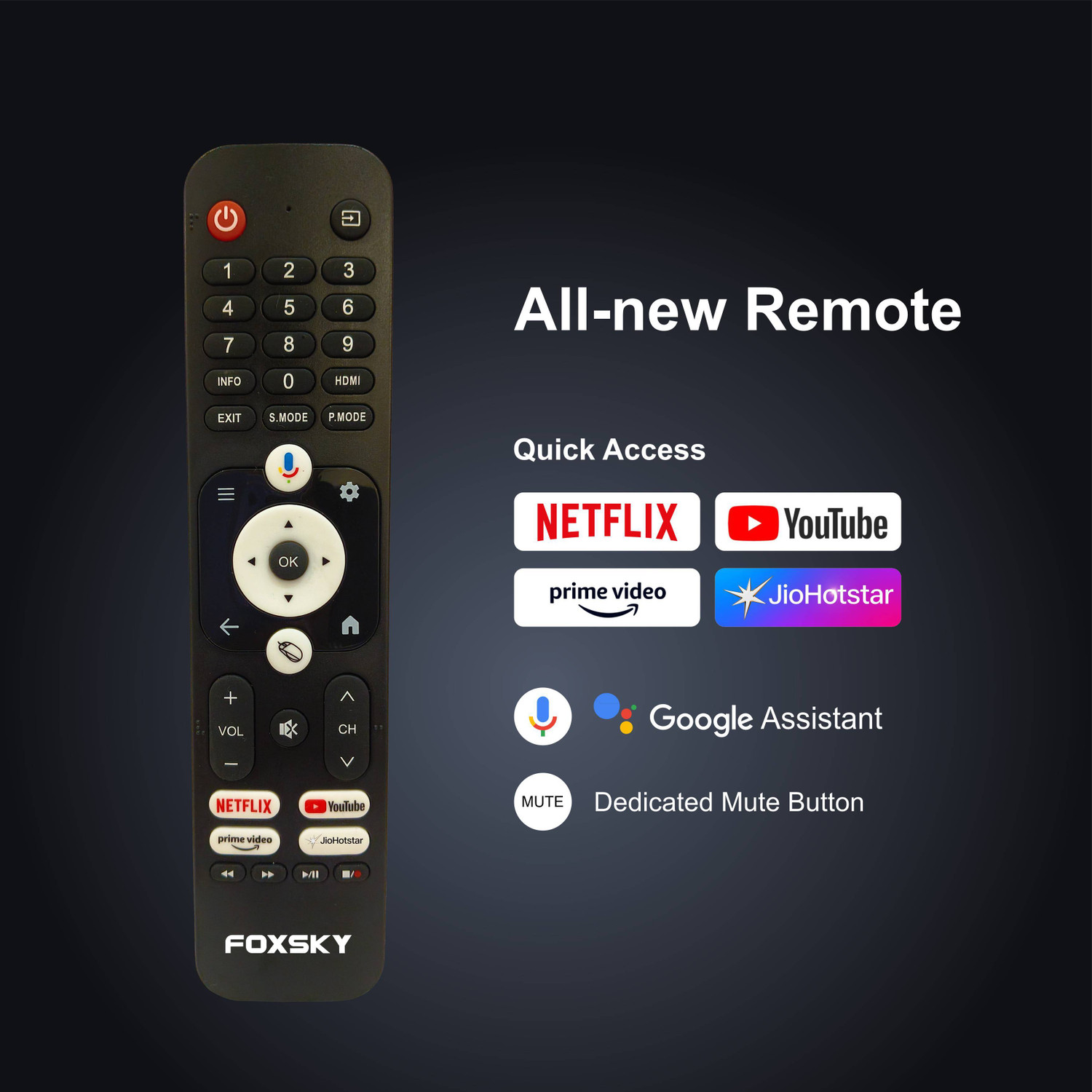 Image of Foxsky 139.7 cm (55 inch) QLED Ultra HD (4K) Smart Google TV