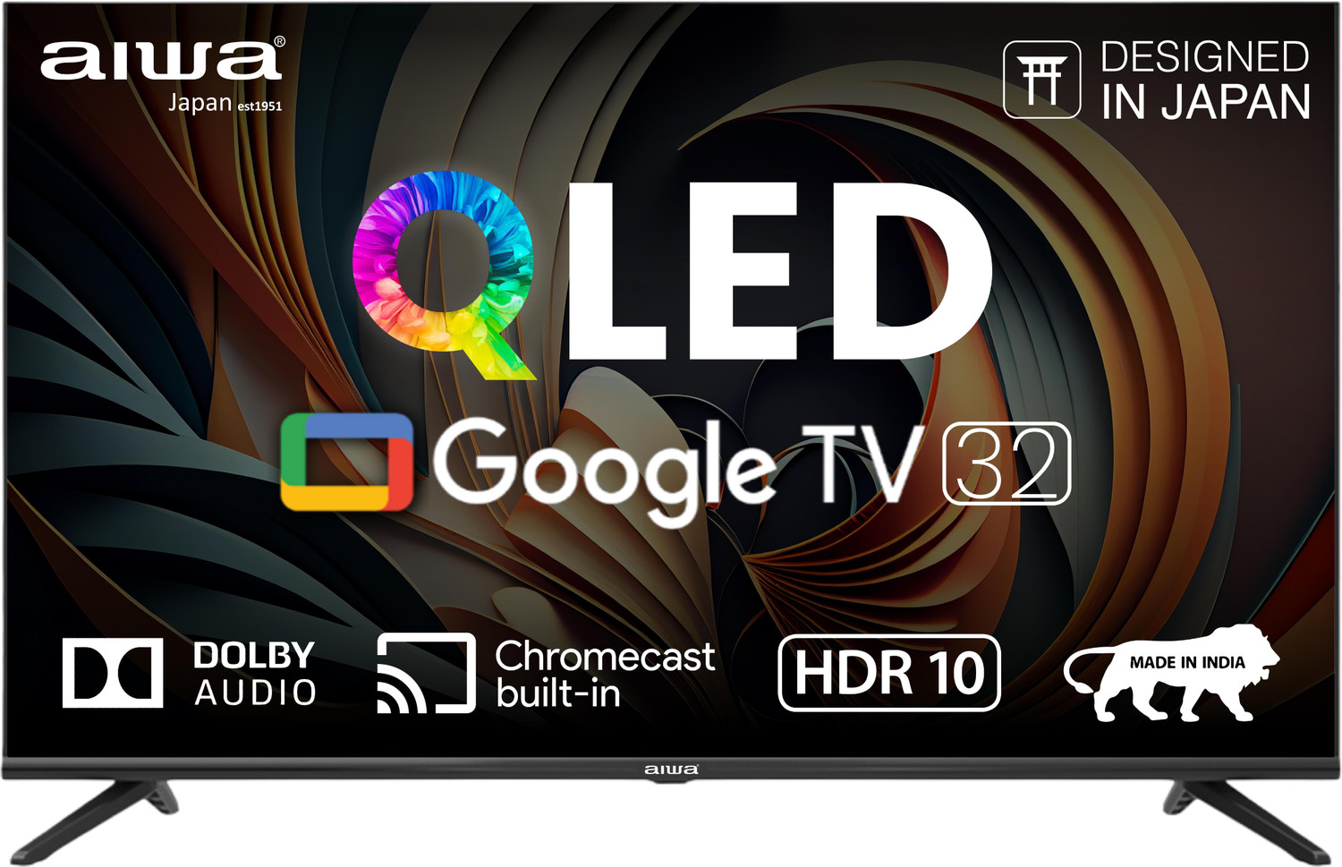 Image of Aiwa 81.28 cm (32 inch) QLED HD Ready Smart Google TV with 1N Remot Control| |4N Screw| |1N User Manual with Warranty Card| |1N Set Table Stand, 1N Wallmount| |2N Batteries (AAA)