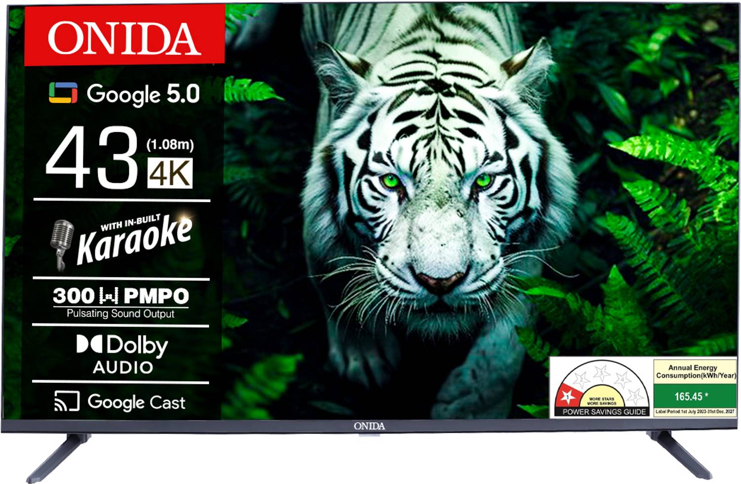 ONIDA Karaoke Series 108 cm (43 inch) Ultra HD (4K) LED Smart Goo