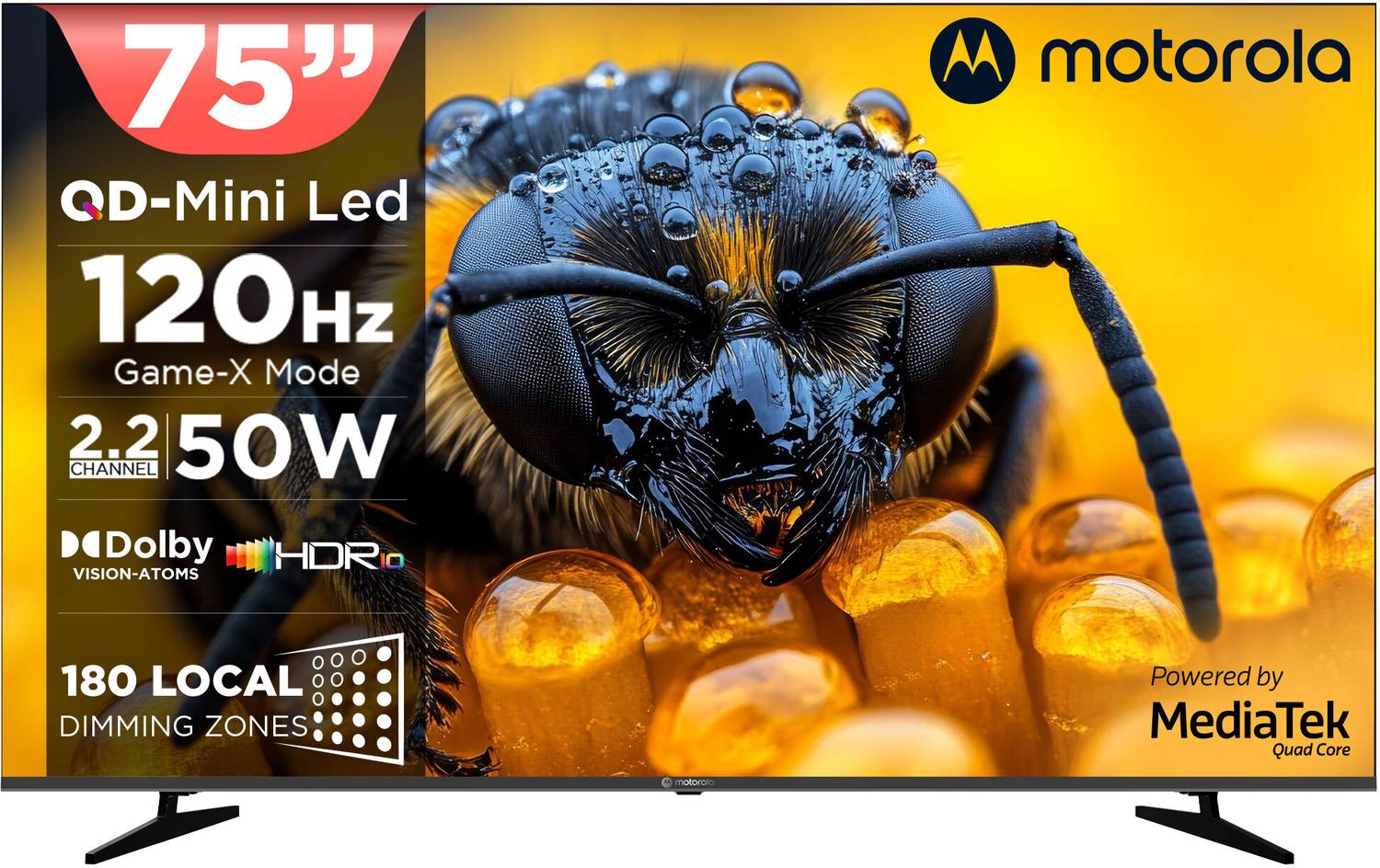 MOTOROLA 190 cm (75 inch) Ultra HD (4K) Mini LED Smart Google TV