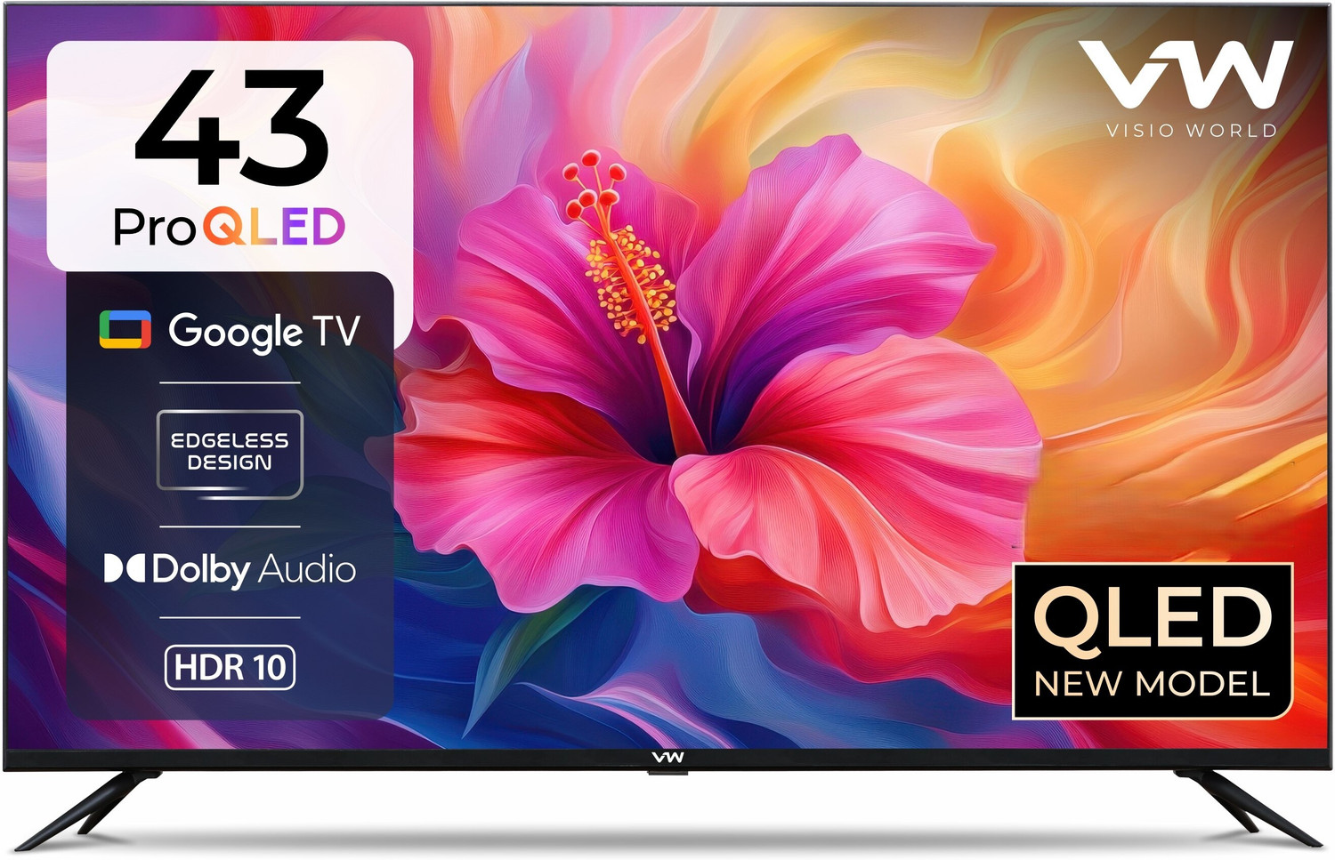 Image of VW 109 cm (43 inch) QLED Full HD Smart Google TV