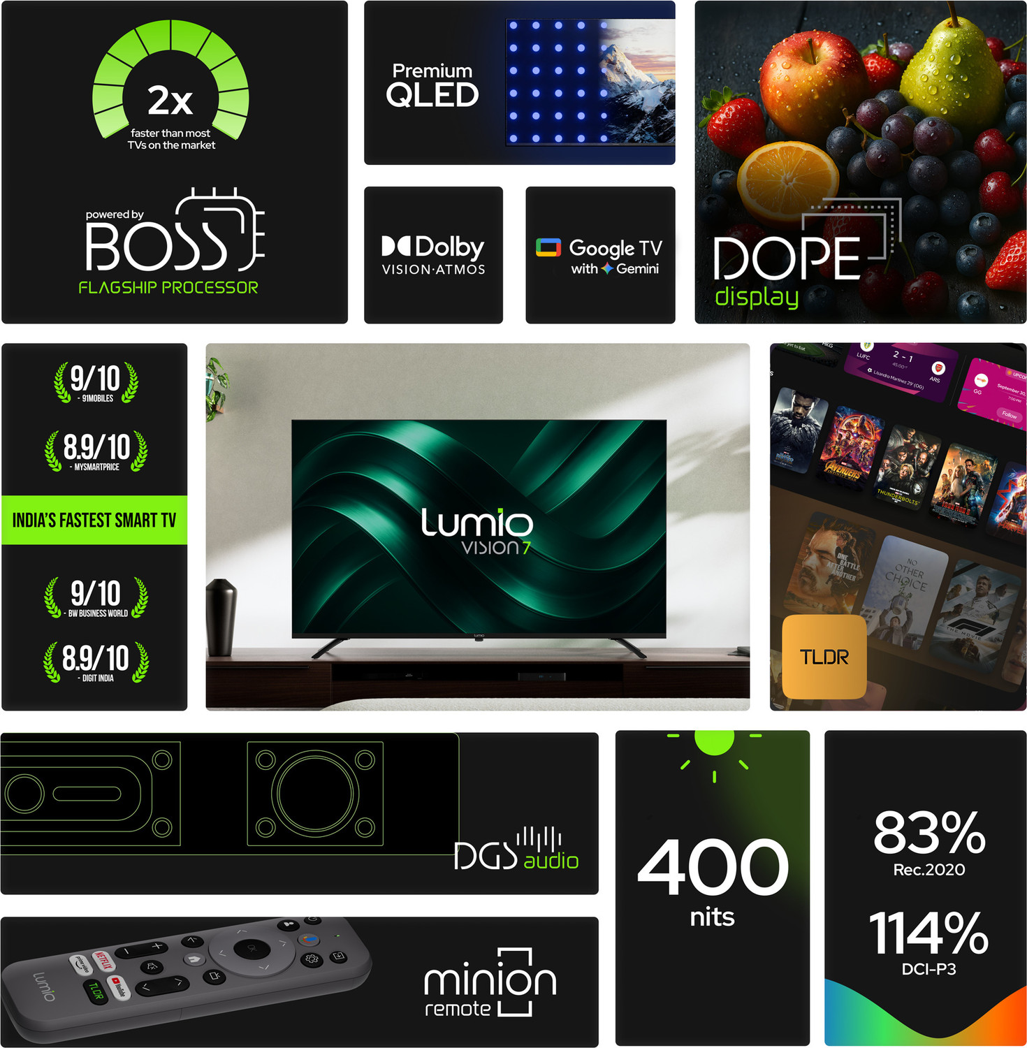 Image of Lumio Vision 7 II 139 cm (55 inch) QLED Ultra HD (4K) Smart Google TV