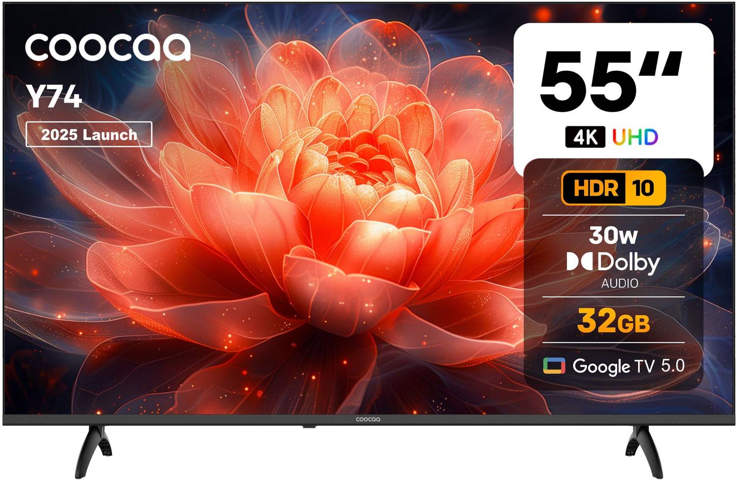 Coocaa Y74 138 cm (55 inch) Ultra HD (4K) LED Smart Google TV wit