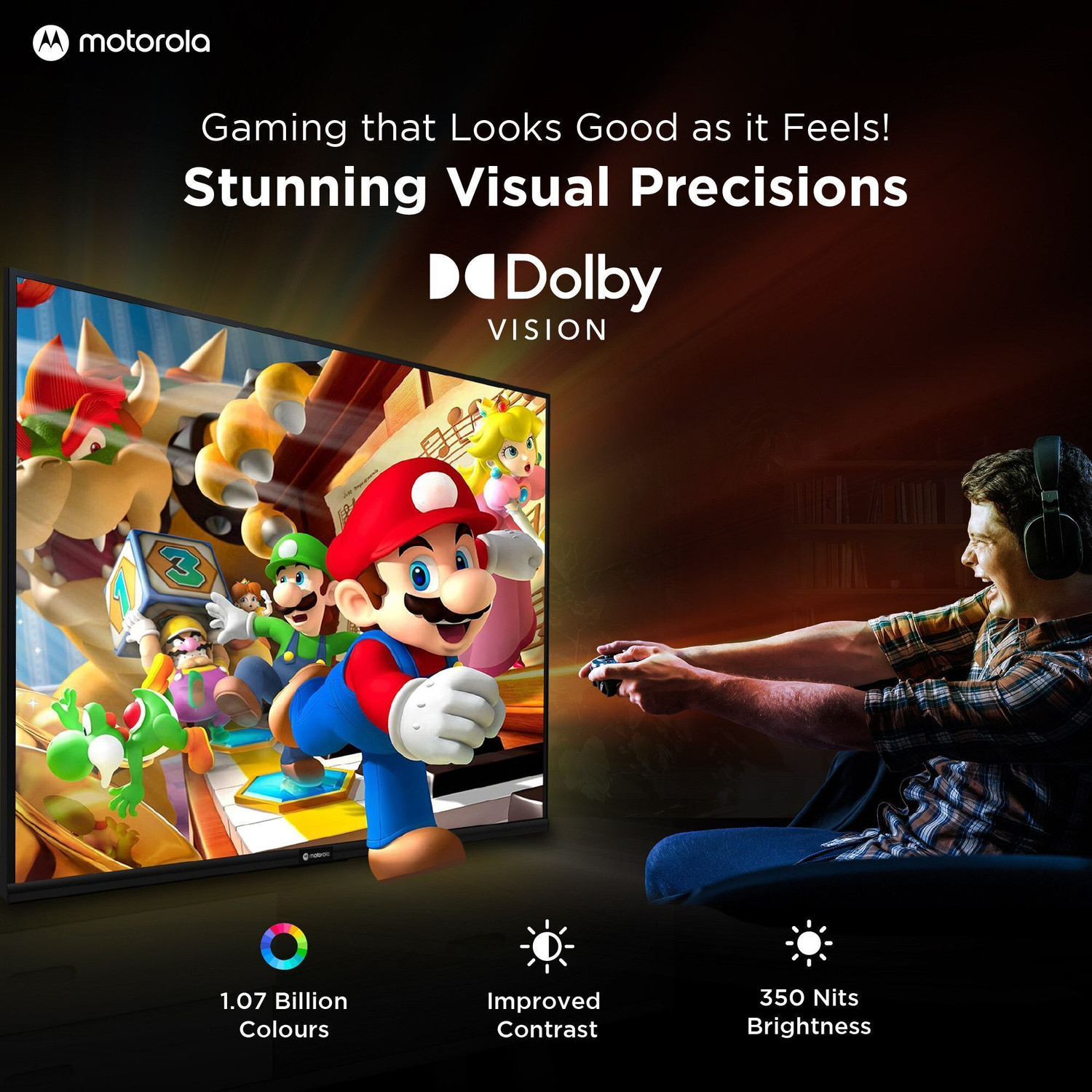Image of MOTOROLA 127 cm (50 inch) QLED Ultra HD (4K) Smart Google TV