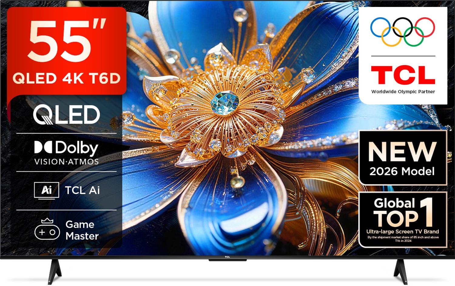 T6D 138.71 cm (55 inch) QLED Ultra HD (4K) Smart Google TV 2026 E