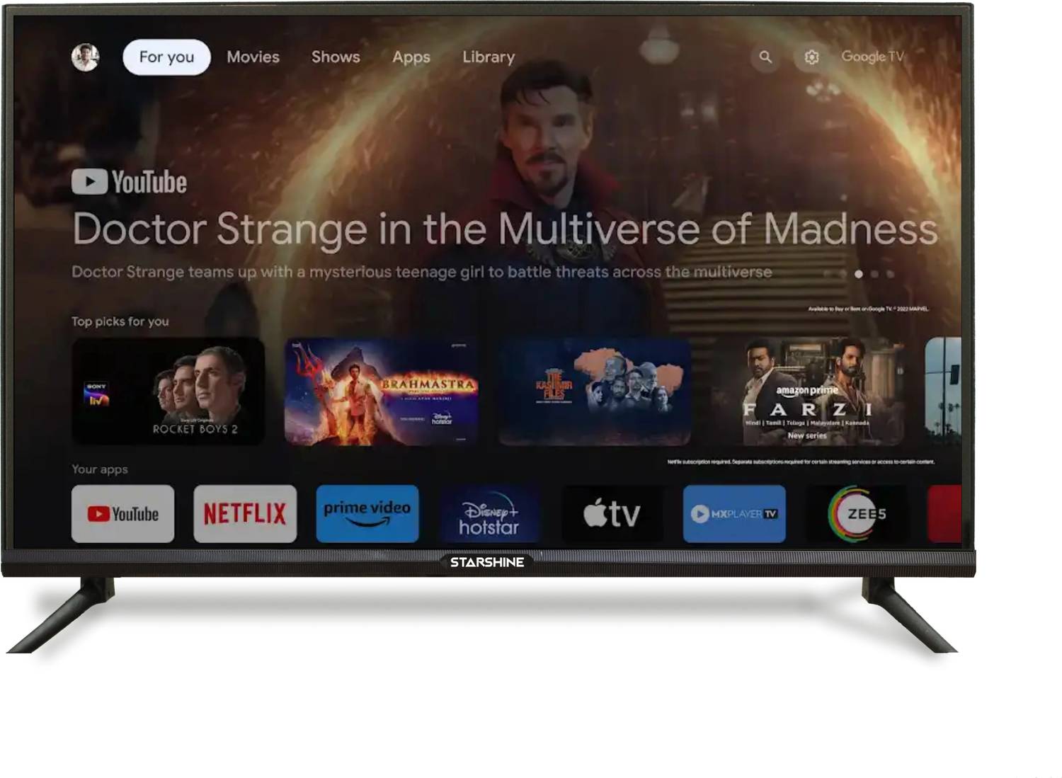 STARSHINE 80 cm (32 inch) HD Ready LED Smart Google TV with Unlim