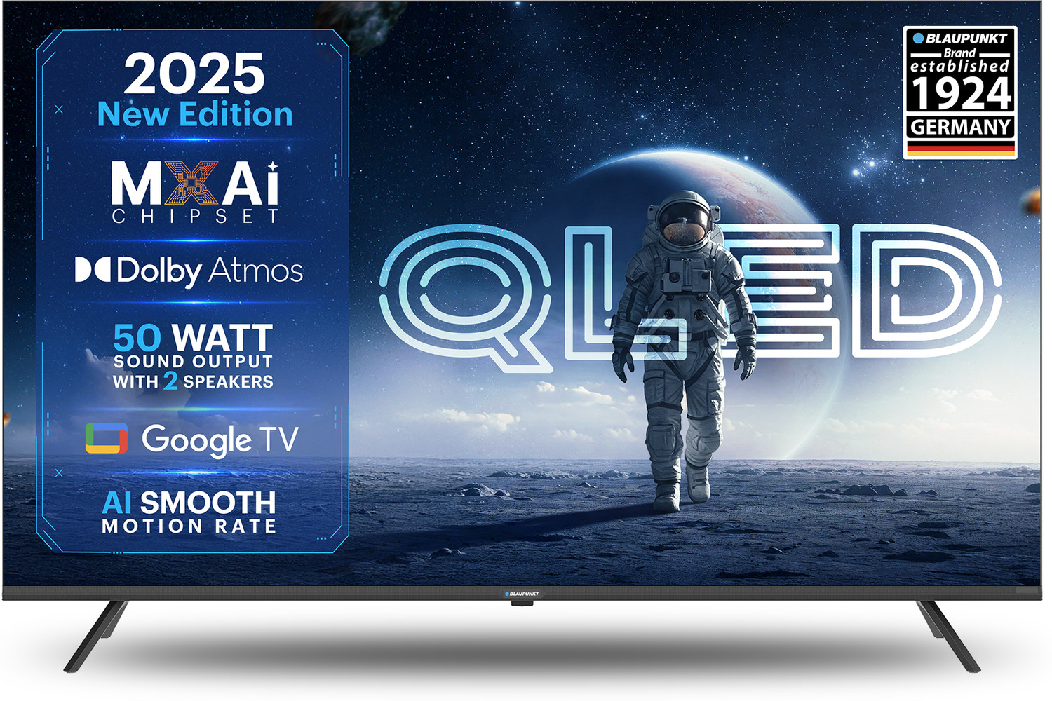 Image of Blaupunkt Quantum Dot 126 cm (50 inch) QLED Ultra HD (4K) Smart Google TV with Dolby Atmos 50 Watts Sound Output AI Smooth Motion Rate HDR 10 with WCG Google Assistant