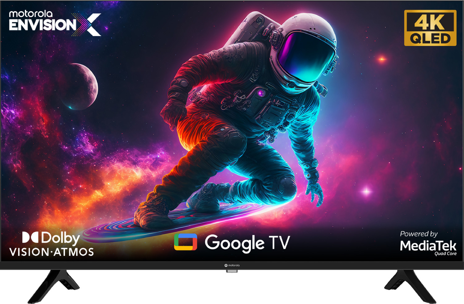 Image of MOTOROLA EnvisionX 108 cm (43 inch) QLED Ultra HD (4K) Smart Google TV with Dolby Vision & Dolby Atmos