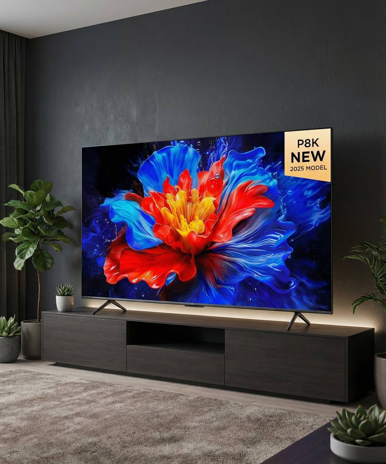 TKCです。 TCL P8K 164 cm (55 inch) QLED Ultra HD (4K) Smart Google TV with