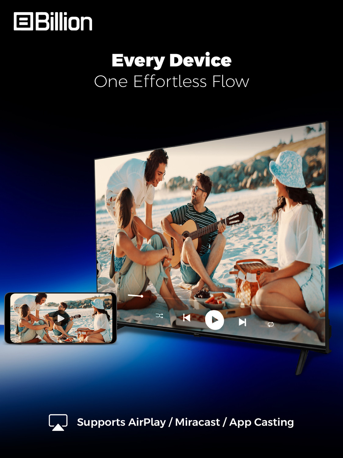 Image of Billion 109 cm (43 inch) QLED Ultra HD (4K) Smart Tizen TV 2026 Edition