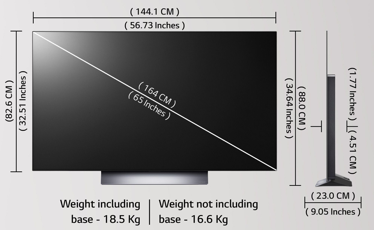 Image of LG AI TV OLED evo C4 164 cm (65 inch) OLED Ultra HD (4K) Smart WebOS TV with Alpha 9 AI Processor 4K Gen7 | AI Picture Pro | Dolby Vision | AI Sound Pro (Virtual 9.1.2ch Up-mix) | Dolby Atmos | 144Hz VRR | 40W Sound Output | Magic Remote| Nvidia G-Sync & AMD Freesync Certified