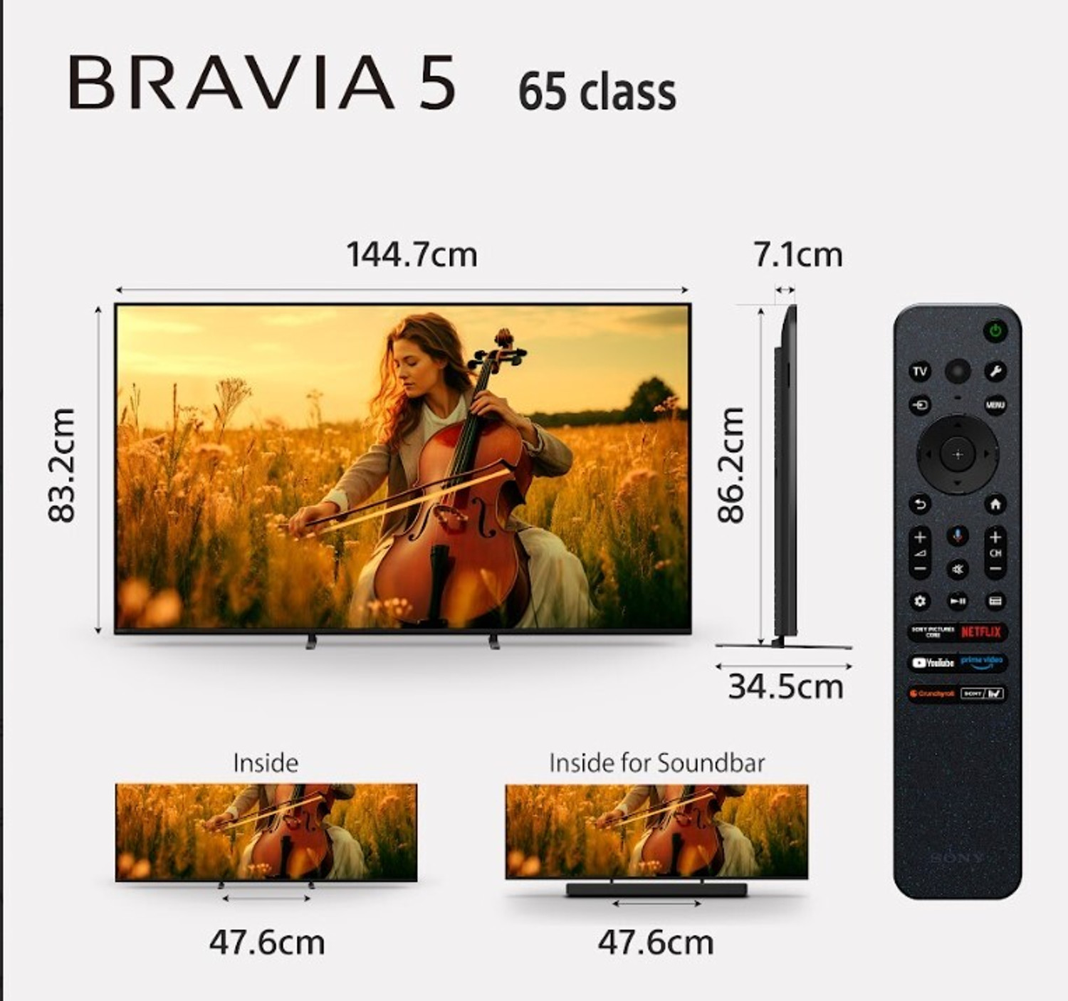Image of SONY BRAVIA 5 163.9 cm (65 inch) Ultra HD (4K) Mini LED Smart Google TV
